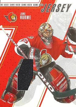 2002-03 Be a Player Between the Pipes - Game-Used Jerseys #GUJ-12 Jani Hurme Front
