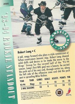 1994-95 Parkhurst #286 Robert Lang Back