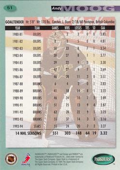 1994-95 Parkhurst #51 Andy Moog Back