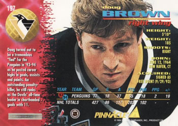 1994-95 Pinnacle #197 Doug Brown Back