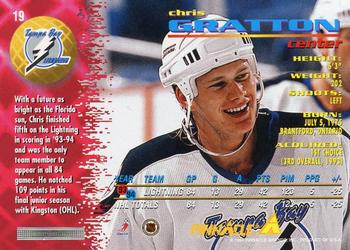 1994-95 Pinnacle #19 Chris Gratton Back