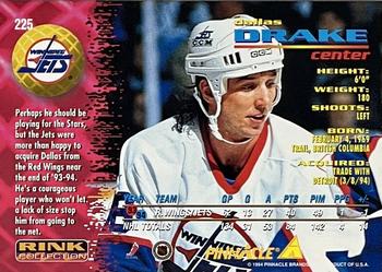 1994-95 Pinnacle - Rink Collection #225 Dallas Drake Back