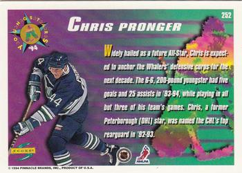 1994-95 Score #252 Chris Pronger Back