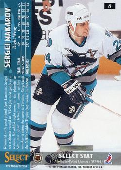 1994-95 Select #8 Sergei Makarov Back