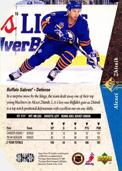 1994-95 SP - Die Cut #16 Alexei Zhitnik Back