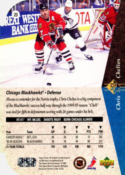 1994-95 SP - Die Cut #23 Chris Chelios Back