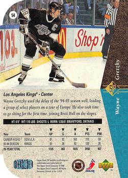 1994-95 SP - Die Cut #54 Wayne Gretzky Back