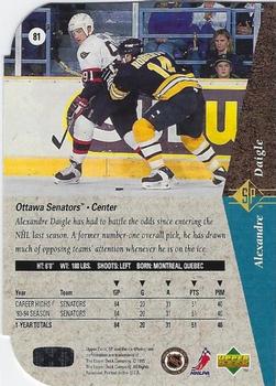 1994-95 SP - Die Cut #81 Alexandre Daigle Back