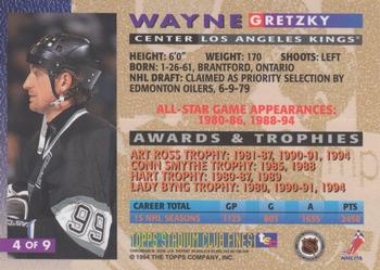 1994-95 Stadium Club - Finest #4 Wayne Gretzky Back