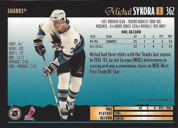 1994-95 Topps Premier #362 Michal Sykora Back