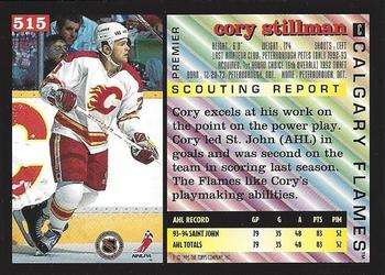 1994-95 Topps Premier #515 Cory Stillman Back