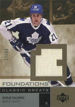 2002-03 Upper Deck Foundations - Classic Greats Silver #G-BS Borje Salming Front