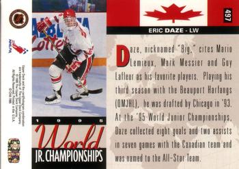 1994-95 Upper Deck #497 Eric Daze Back