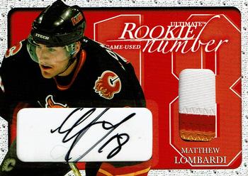 2003-04 Be a Player Ultimate Memorabilia - Autographed Numbers #95 Matthew Lombardi Front