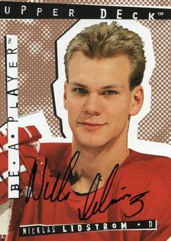 1994-95 Upper Deck Be a Player - Autographs #162 Nicklas Lidstrom Front