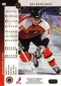 1994-95 Upper Deck - Electric Ice #111 Rod Brind'Amour Back