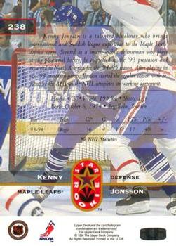 1994-95 Upper Deck - Electric Ice #238 Kenny Jonsson Back