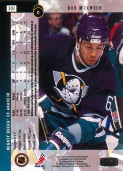 1994-95 Upper Deck - Electric Ice #301 Don McSween Back