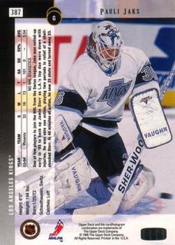 1994-95 Upper Deck - Electric Ice #387 Pauli Jaks Back