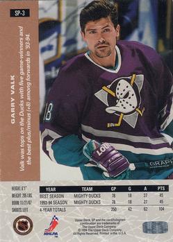 1994-95 Upper Deck - SP #SP-3 Garry Valk Back