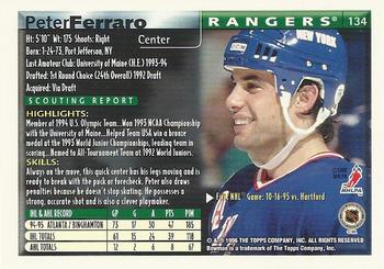 1995-96 Bowman #134 Peter Ferraro Back
