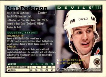 1995-96 Bowman #138 Denis Pederson Back