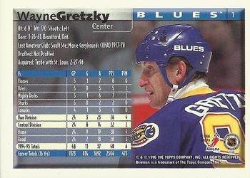 1995-96 Bowman #1 Wayne Gretzky Back