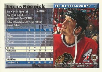 1995-96 Bowman #20 Jeremy Roenick Back