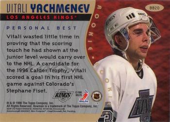 1995-96 Bowman - Bowman's Best #BB20 Vitali Yachmenev Back