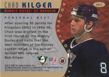 1995-96 Bowman - Bowman's Best #BB25 Chad Kilger Back