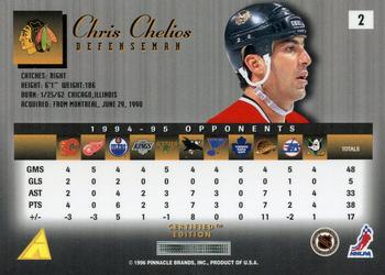1995-96 Select Certified #2 Chris Chelios Back