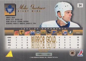 1995-96 Select Certified - Mirror Gold #54 Mike Gartner Back