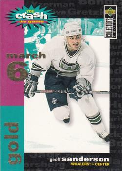 1995-96 Collector's Choice - You Crash the Game Gold #C22 Geoff Sanderson Front