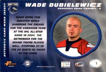 2003-04 Pacific Prospects AHL - Jerseys #1 Wade Dubielewicz Back