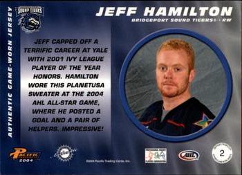 2003-04 Pacific Prospects AHL - Jerseys #2 Jeff Hamilton Back