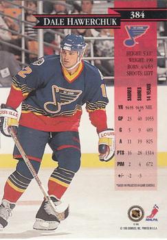 1995-96 Donruss #384 Dale Hawerchuk Back