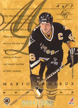1995-96 Donruss Elite - Mario Lemieux Series #3 Mario Lemieux Back