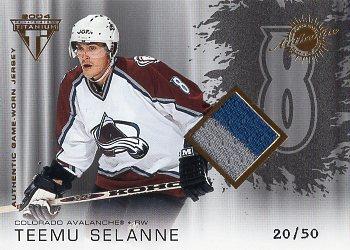 2003-04 Pacific Private Stock Titanium - Hobby Jersey Number Parallels #150 Teemu Selanne Front