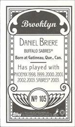 2003-04 Topps C55 - Minis Brooklyn Back #105 Daniel Briere Back