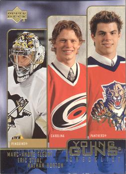 2003-04 Upper Deck - UD High Gloss #245 Young Guns Checklist (Marc-Andre Fleury / Eric Staal / Nathan Horton) Front