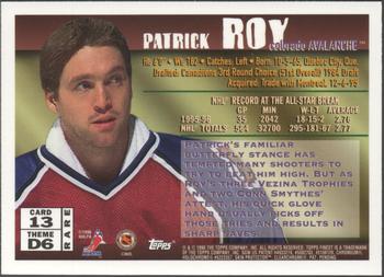 1995-96 Finest #13 Patrick Roy Back