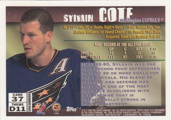 1995-96 Finest #37 Sylvain Cote Back
