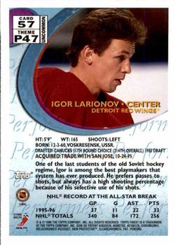 1995-96 Finest #57 Igor Larionov Back