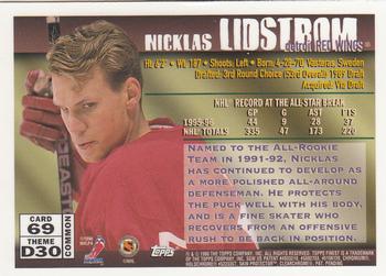 1995-96 Finest #69 Nicklas Lidstrom Back