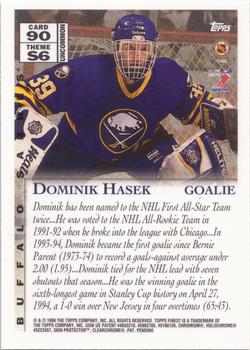 1995-96 Finest #90 Dominik Hasek Back