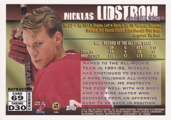 1995-96 Finest - Refractors #69 Nicklas Lidstrom Back