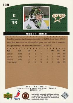 2003-04 Upper Deck MVP - Red Script #139 Marty Turco Back