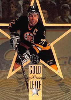 1995-96 Leaf - Gold Leaf Stars #3 Ray Bourque / Brian Leetch Front