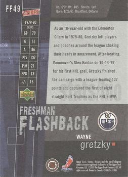 2003-04 Upper Deck Victory - Freshman Flashback #FF49 Wayne Gretzky Back