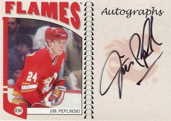 2004-05 In The Game Franchises Canadian - Autographs #A-JPE Jim Peplinski Front